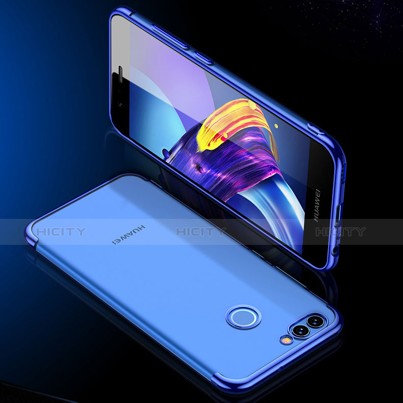 Silikon Schutzhülle Ultra Dünn Tasche Durchsichtig Transparent T07 für Huawei Nova 2 Plus Blau