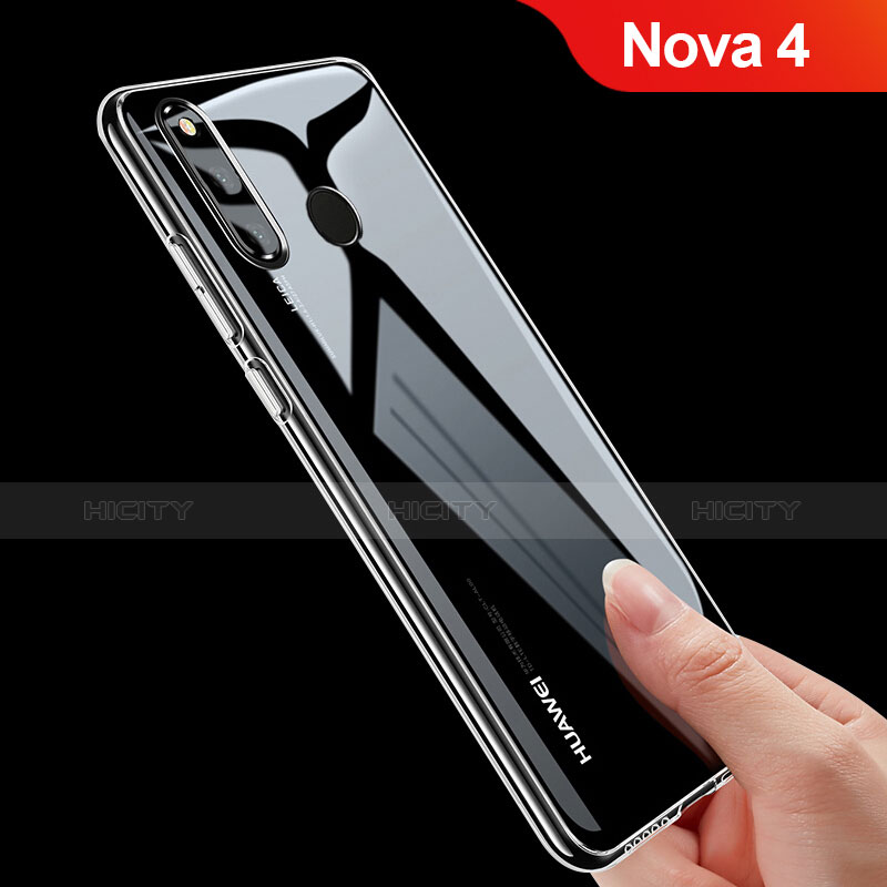 Silikon Schutzhülle Ultra Dünn Tasche Durchsichtig Transparent T07 für Huawei Nova 4 Klar Plus