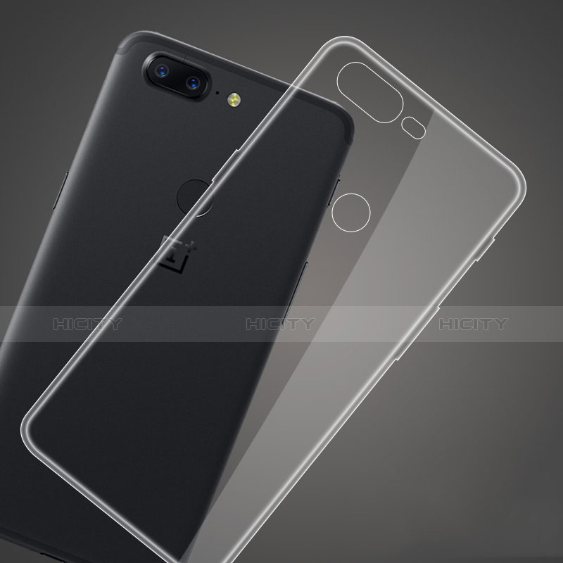 Silikon Schutzhülle Ultra Dünn Tasche Durchsichtig Transparent T07 für OnePlus 5T A5010 Klar groß