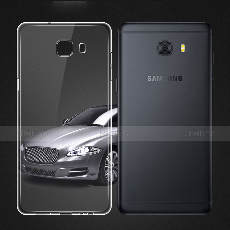 Silikon Schutzhülle Ultra Dünn Tasche Durchsichtig Transparent T07 für Samsung Galaxy C7 Pro C7010 Klar groß