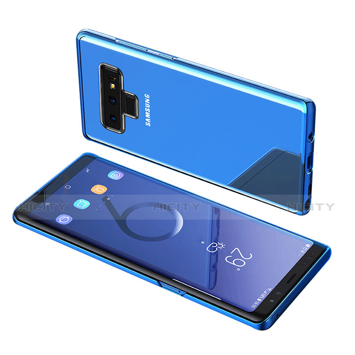 Silikon Schutzhülle Ultra Dünn Tasche Durchsichtig Transparent T07 für Samsung Galaxy Note 9 Blau Plus