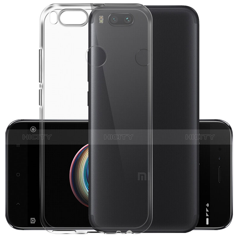 Silikon Schutzhülle Ultra Dünn Tasche Durchsichtig Transparent T07 für Xiaomi Mi A1 Klar groß