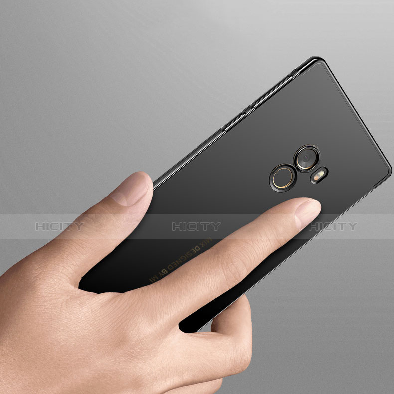 Silikon Schutzhülle Ultra Dünn Tasche Durchsichtig Transparent T07 für Xiaomi Mi Mix Evo Schwarz