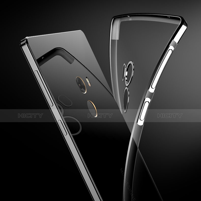 Silikon Schutzhülle Ultra Dünn Tasche Durchsichtig Transparent T07 für Xiaomi Mi Mix Evo Schwarz