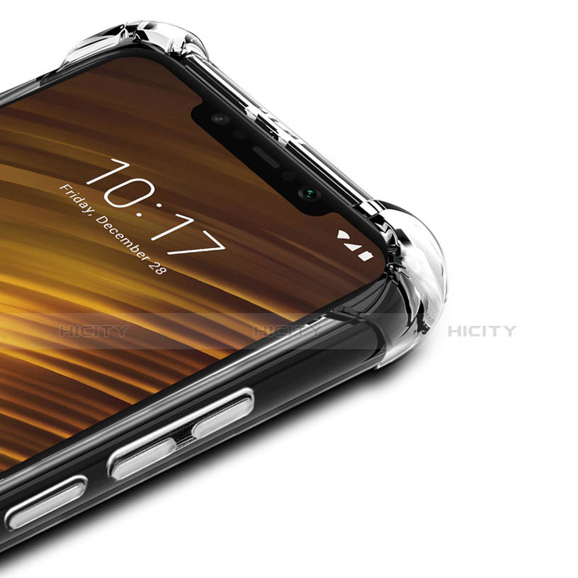 Silikon Schutzhülle Ultra Dünn Tasche Durchsichtig Transparent T07 für Xiaomi Pocophone F1 Klar groß