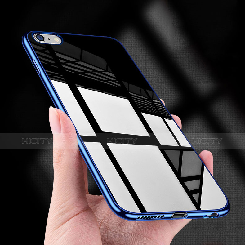 Silikon Schutzhülle Ultra Dünn Tasche Durchsichtig Transparent T08 für Apple iPhone 6 Plus groß