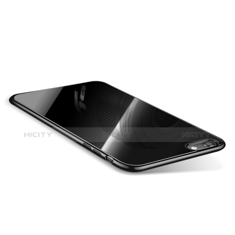 Silikon Schutzhülle Ultra Dünn Tasche Durchsichtig Transparent T08 für Apple iPhone 6 Plus Schwarz