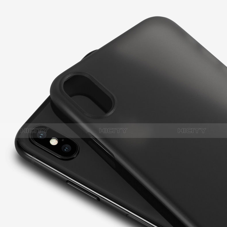 Silikon Schutzhülle Ultra Dünn Tasche Durchsichtig Transparent T08 für Apple iPhone X Grau