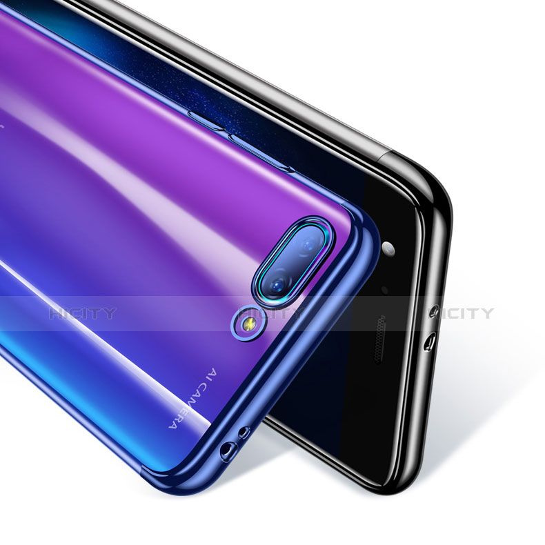 Silikon Schutzhülle Ultra Dünn Tasche Durchsichtig Transparent T08 für Huawei Honor 10 Blau Plus