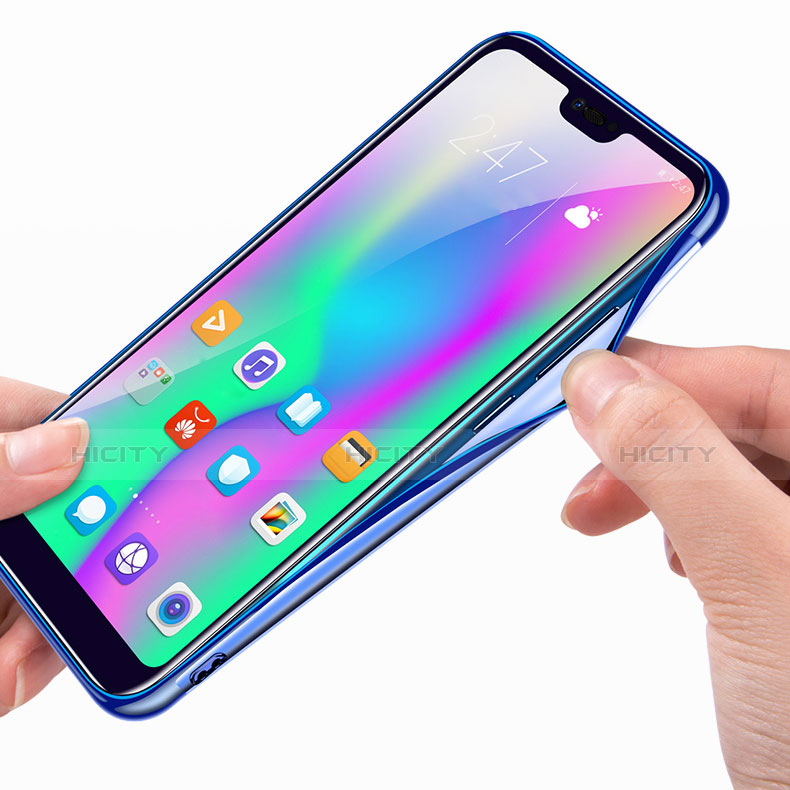 Silikon Schutzhülle Ultra Dünn Tasche Durchsichtig Transparent T08 für Huawei Honor 10 Blau groß