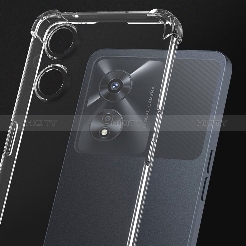 Silikon Schutzhülle Ultra Dünn Tasche Durchsichtig Transparent T08 für Oppo A58x 5G Klar