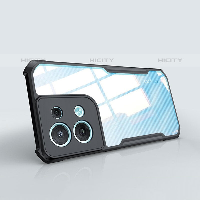 Silikon Schutzhülle Ultra Dünn Tasche Durchsichtig Transparent T08 für Oppo Reno9 5G Schwarz