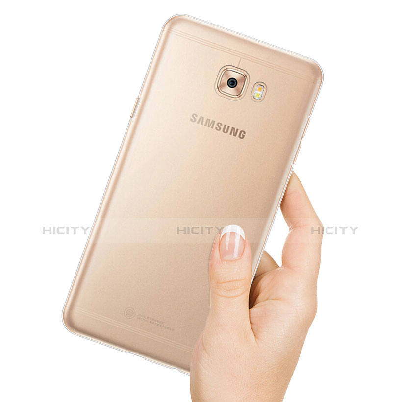 Silikon Schutzhülle Ultra Dünn Tasche Durchsichtig Transparent T08 für Samsung Galaxy C5 Pro C5010 Klar groß