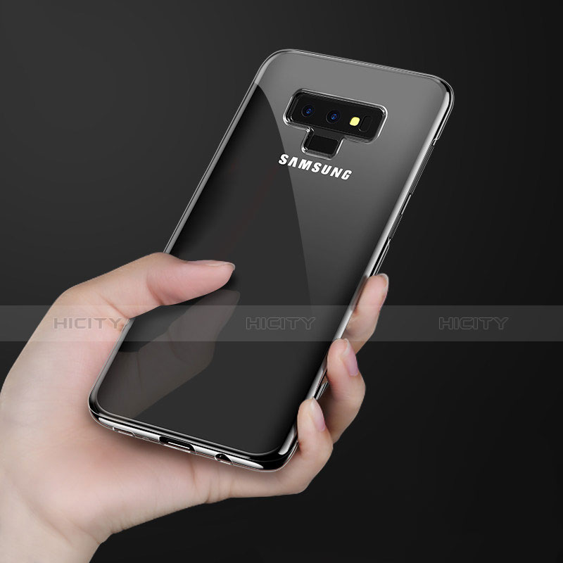 Silikon Schutzhülle Ultra Dünn Tasche Durchsichtig Transparent T08 für Samsung Galaxy Note 9 Schwarz Plus
