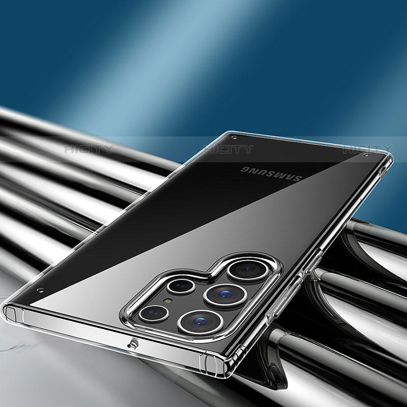 Silikon Schutzhülle Ultra Dünn Tasche Durchsichtig Transparent T08 für Samsung Galaxy S22 Ultra 5G Klar