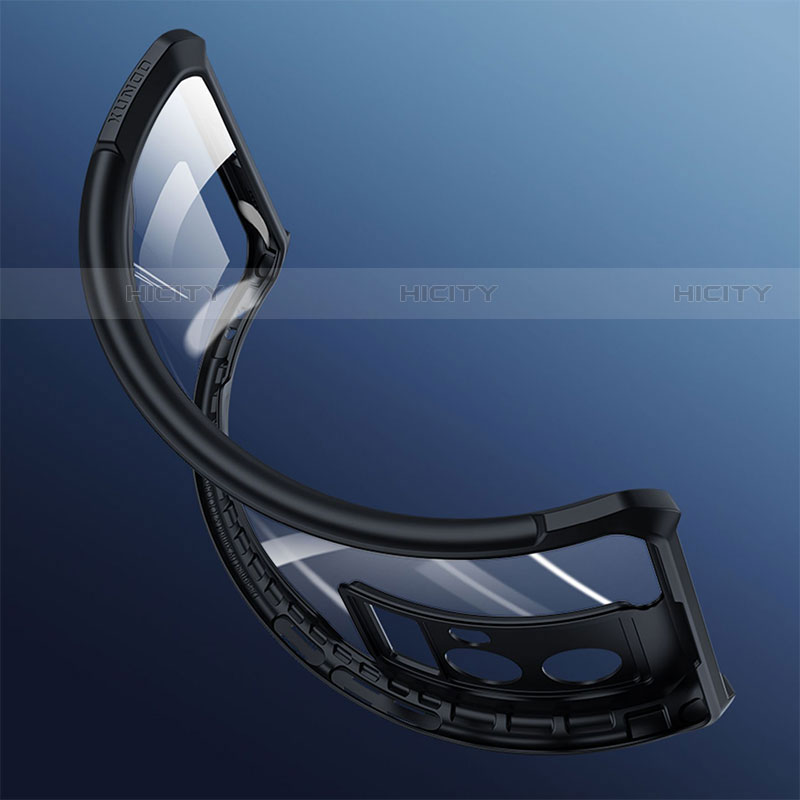 Silikon Schutzhülle Ultra Dünn Tasche Durchsichtig Transparent T08 für Vivo iQOO 8 5G Schwarz groß