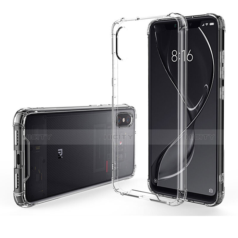 Silikon Schutzhülle Ultra Dünn Tasche Durchsichtig Transparent T08 für Xiaomi Mi 8 Pro Global Version Klar