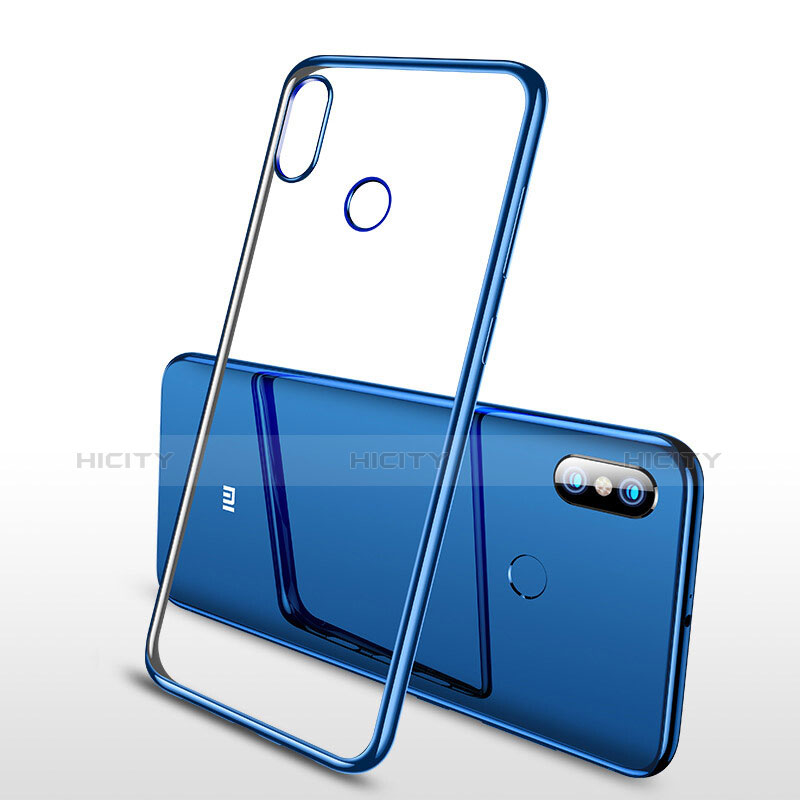 Silikon Schutzhülle Ultra Dünn Tasche Durchsichtig Transparent T08 für Xiaomi Mi 8 SE Blau