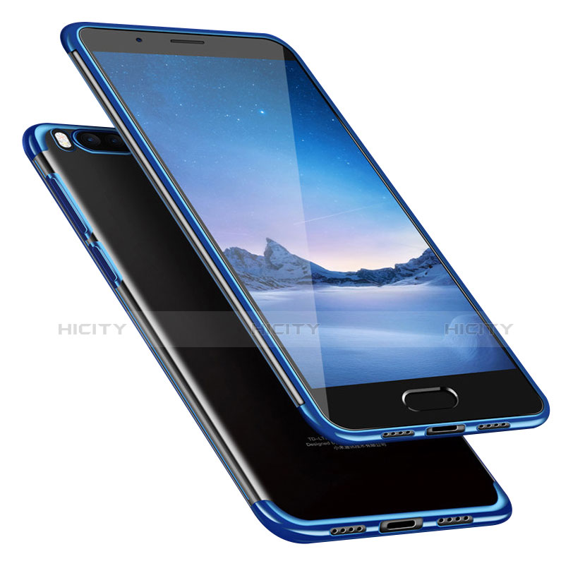 Silikon Schutzhülle Ultra Dünn Tasche Durchsichtig Transparent T08 für Xiaomi Mi Note 3 Blau Plus