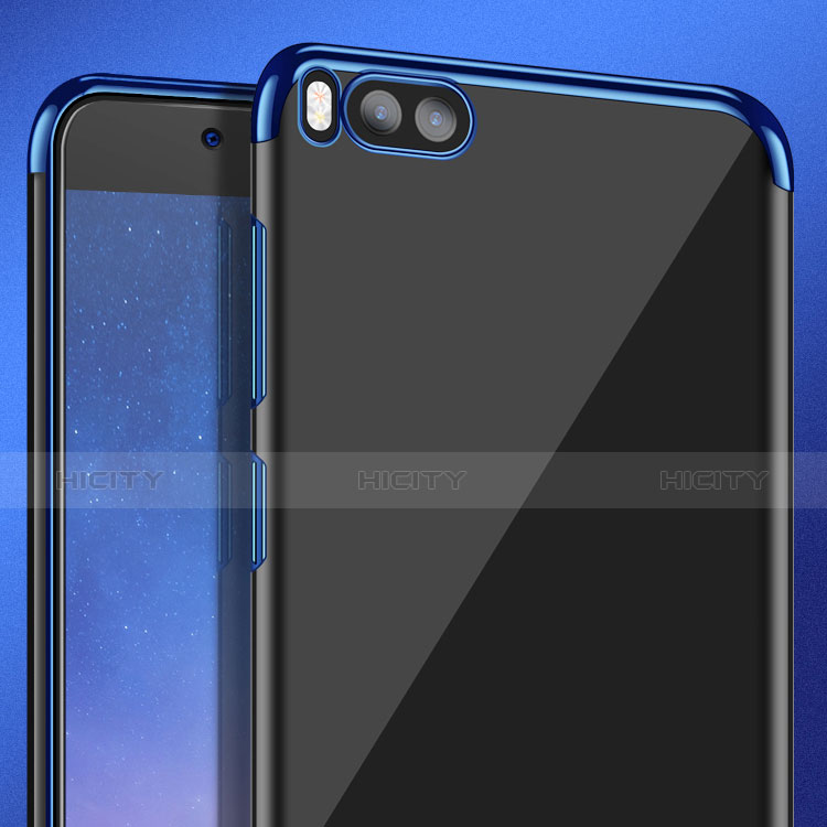Silikon Schutzhülle Ultra Dünn Tasche Durchsichtig Transparent T08 für Xiaomi Mi Note 3 Blau groß