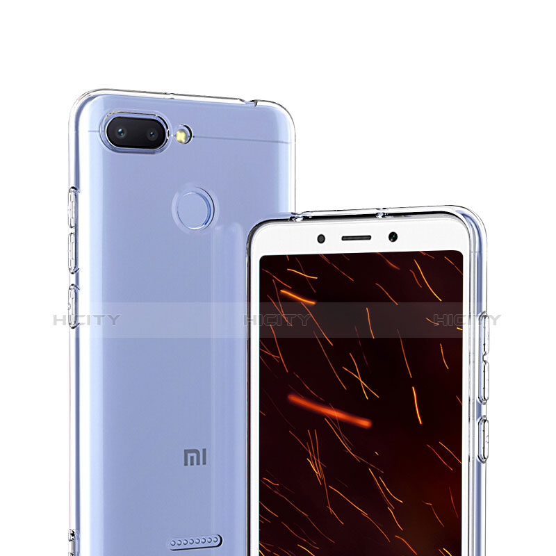 Silikon Schutzhülle Ultra Dünn Tasche Durchsichtig Transparent T08 für Xiaomi Redmi 6 Klar groß