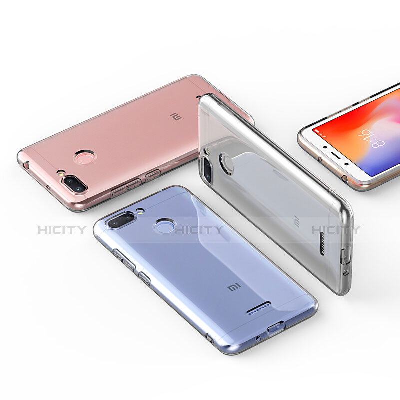Silikon Schutzhülle Ultra Dünn Tasche Durchsichtig Transparent T08 für Xiaomi Redmi 6 Klar groß