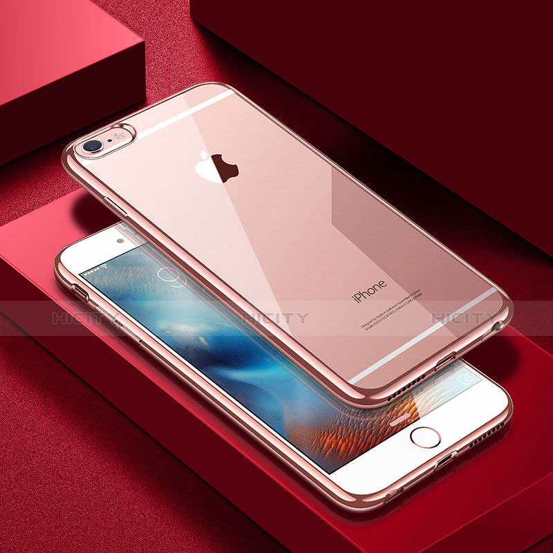 Silikon Schutzhülle Ultra Dünn Tasche Durchsichtig Transparent T09 für Apple iPhone 6S Plus