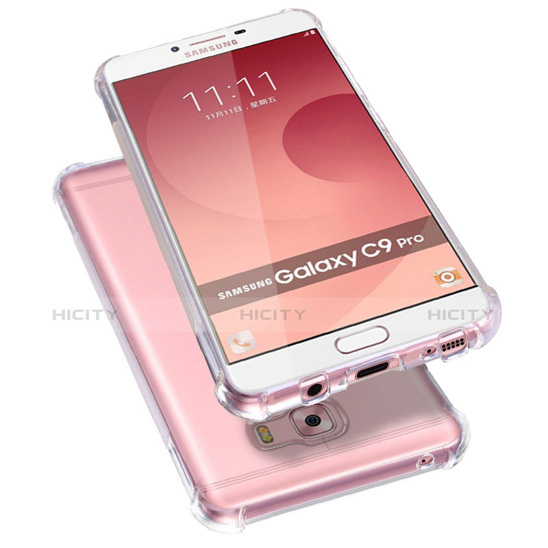 Silikon Schutzhülle Ultra Dünn Tasche Durchsichtig Transparent T09 für Samsung Galaxy C9 Pro C9000 Klar Plus