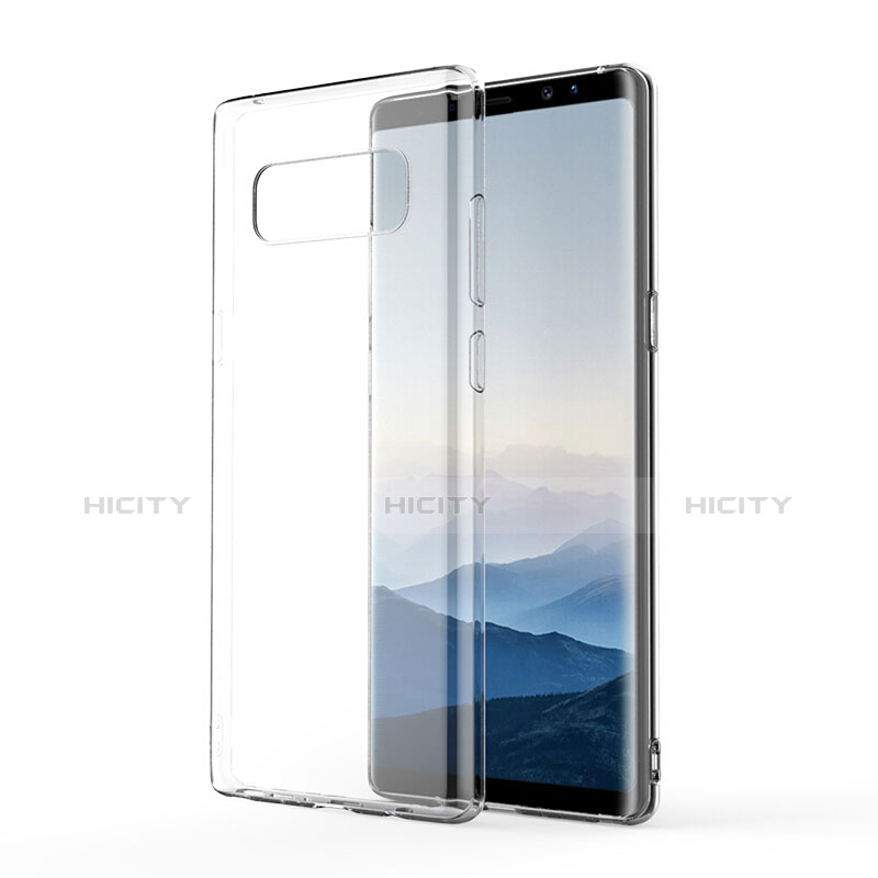 Silikon Schutzhülle Ultra Dünn Tasche Durchsichtig Transparent T09 für Samsung Galaxy Note 8 Klar groß