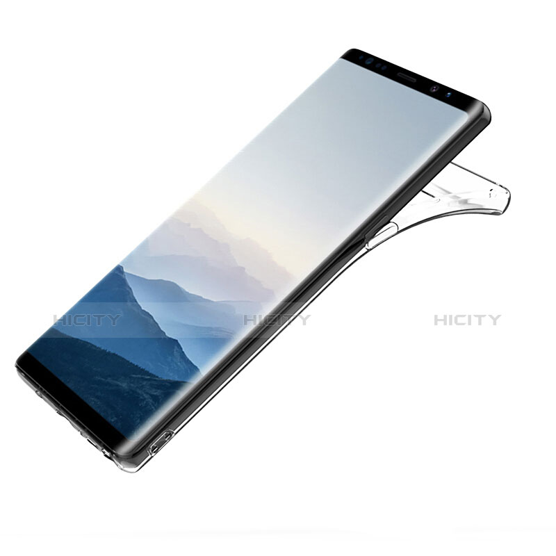 Silikon Schutzhülle Ultra Dünn Tasche Durchsichtig Transparent T09 für Samsung Galaxy Note 8 Klar groß