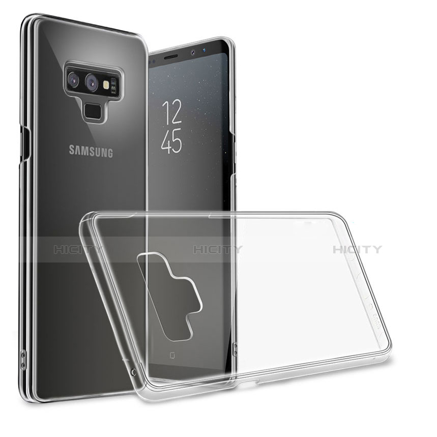 Silikon Schutzhülle Ultra Dünn Tasche Durchsichtig Transparent T09 für Samsung Galaxy Note 9 Schwarz Plus