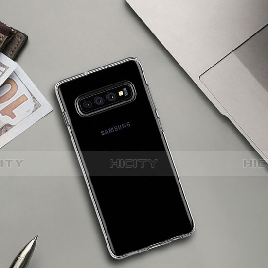 Silikon Schutzhülle Ultra Dünn Tasche Durchsichtig Transparent T09 für Samsung Galaxy S10 Klar