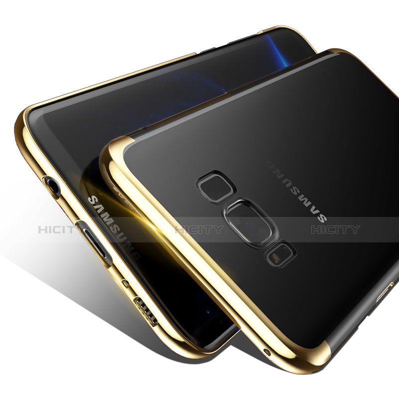 Silikon Schutzhülle Ultra Dünn Tasche Durchsichtig Transparent T09 für Samsung Galaxy S8 Gold Plus