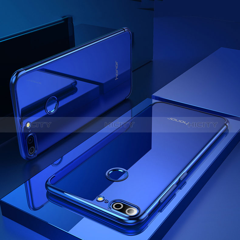Silikon Schutzhülle Ultra Dünn Tasche Durchsichtig Transparent T10 für Huawei Honor 9 Lite Blau groß