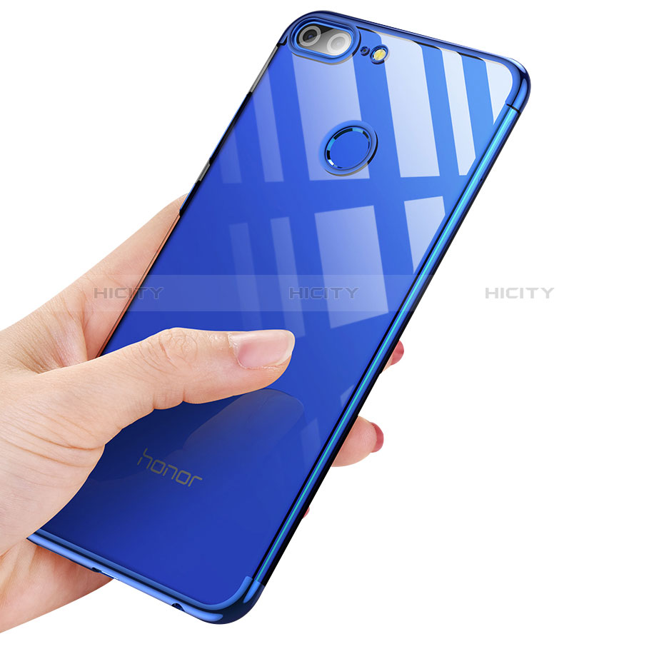 Silikon Schutzhülle Ultra Dünn Tasche Durchsichtig Transparent T10 für Huawei Honor 9 Lite Blau groß