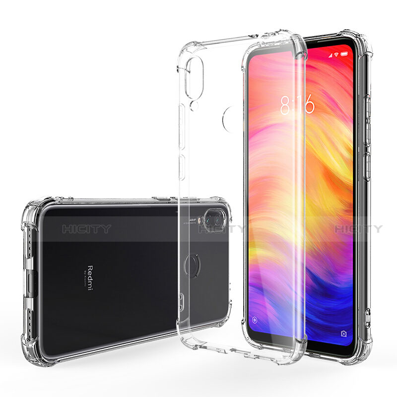 Silikon Schutzhülle Ultra Dünn Tasche Durchsichtig Transparent T10 für Xiaomi Redmi Note 7 Klar groß