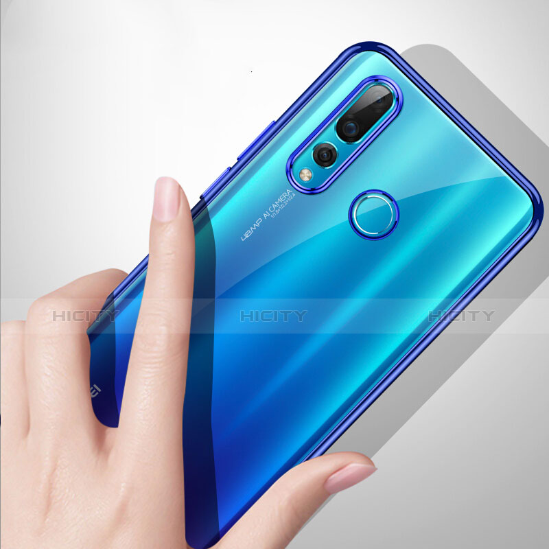 Silikon Schutzhülle Ultra Dünn Tasche Durchsichtig Transparent T11 für Huawei Nova 4 Blau groß