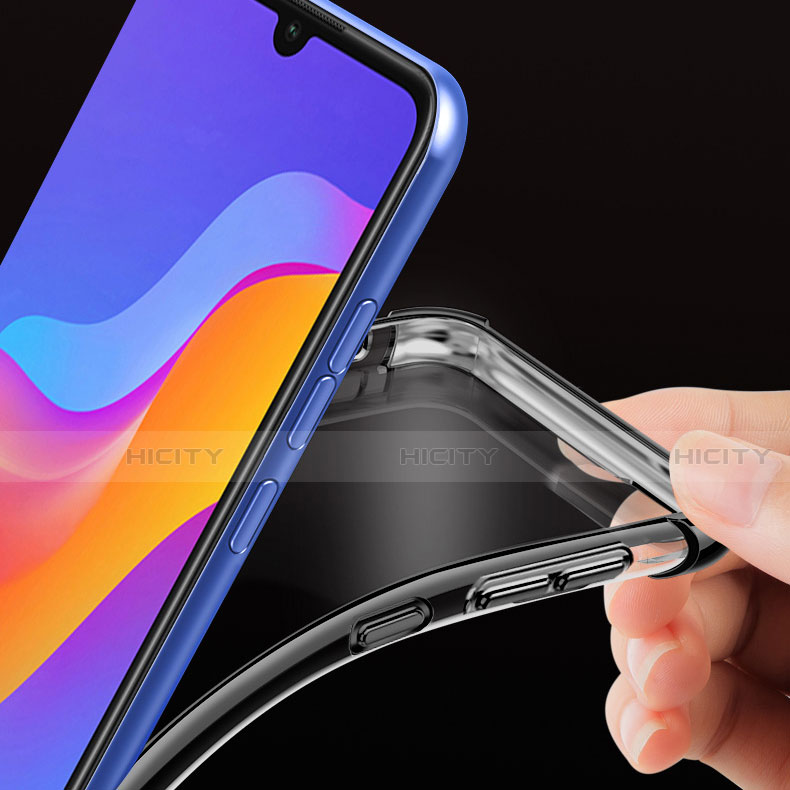 Silikon Schutzhülle Ultra Dünn Tasche Durchsichtig Transparent T11 für Huawei Y6 Pro (2019) Schwarz groß