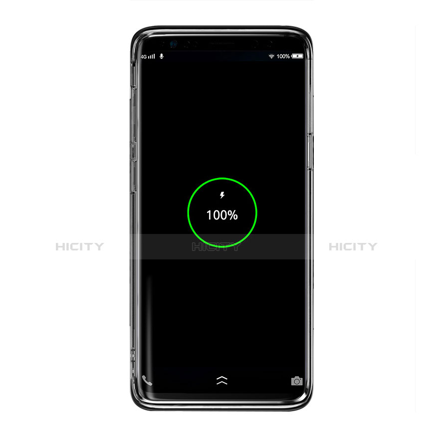 Silikon Schutzhülle Ultra Dünn Tasche Durchsichtig Transparent T11 für Samsung Galaxy S9 Plus Schwarz groß