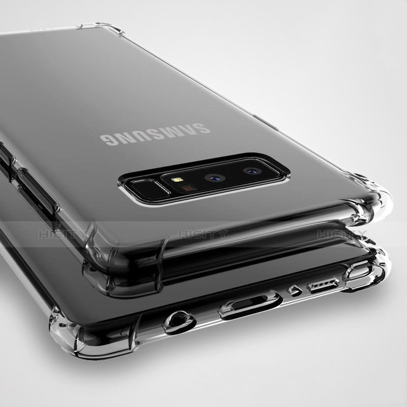 Silikon Schutzhülle Ultra Dünn Tasche Durchsichtig Transparent T12 für Samsung Galaxy Note 8 Klar groß