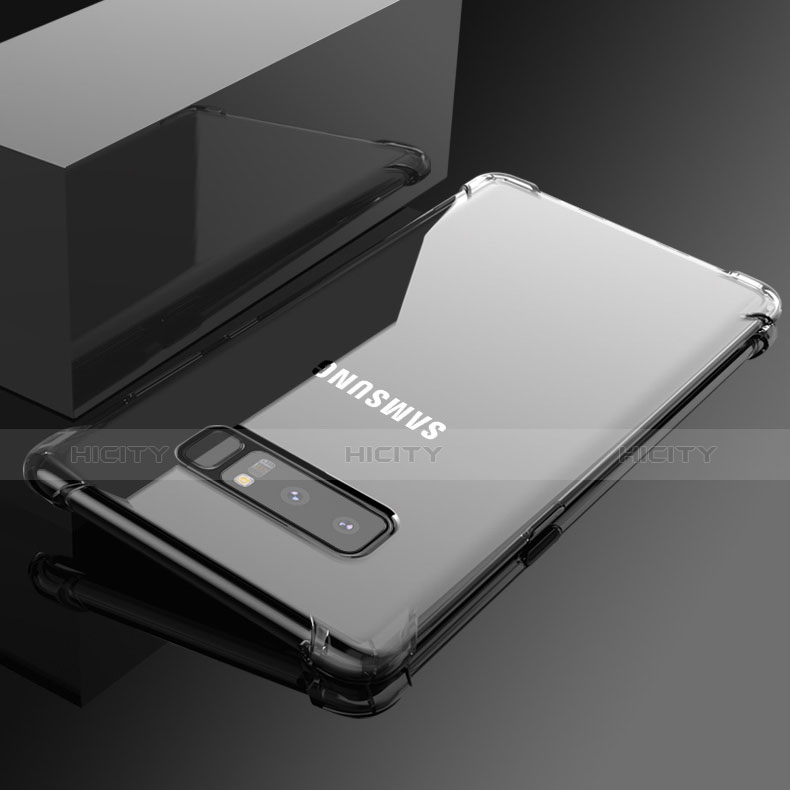 Silikon Schutzhülle Ultra Dünn Tasche Durchsichtig Transparent T12 für Samsung Galaxy Note 8 Klar groß