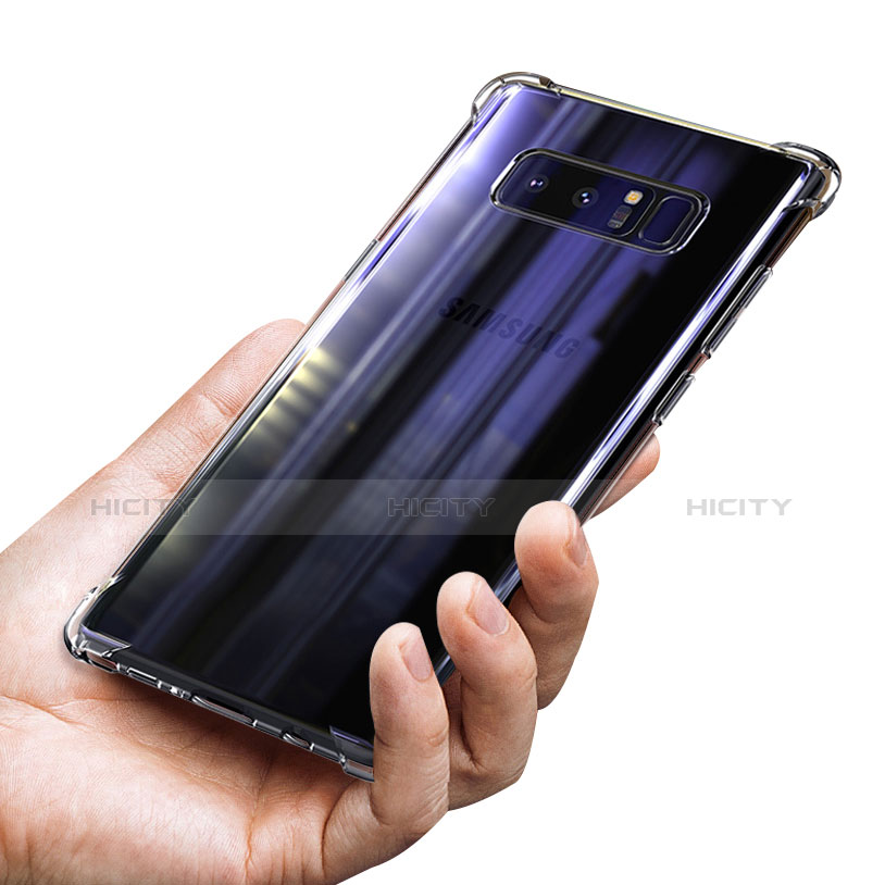 Silikon Schutzhülle Ultra Dünn Tasche Durchsichtig Transparent T12 für Samsung Galaxy Note 8 Klar groß