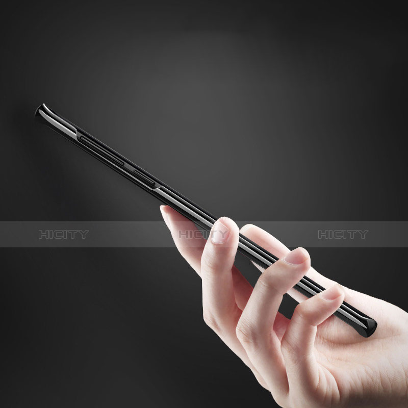 Silikon Schutzhülle Ultra Dünn Tasche Durchsichtig Transparent T12 für Samsung Galaxy S9 Plus Schwarz groß