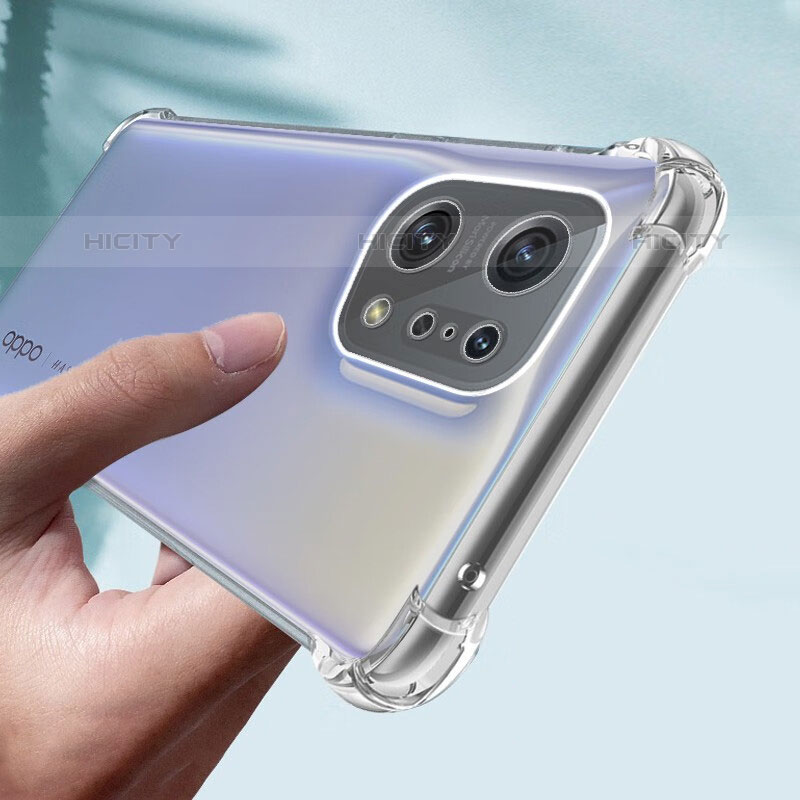 Silikon Schutzhülle Ultra Dünn Tasche Durchsichtig Transparent T13 für Oppo Find X5 Pro 5G Klar
