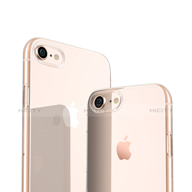 Silikon Schutzhülle Ultra Dünn Tasche Durchsichtig Transparent T14 für Apple iPhone 8 Klar