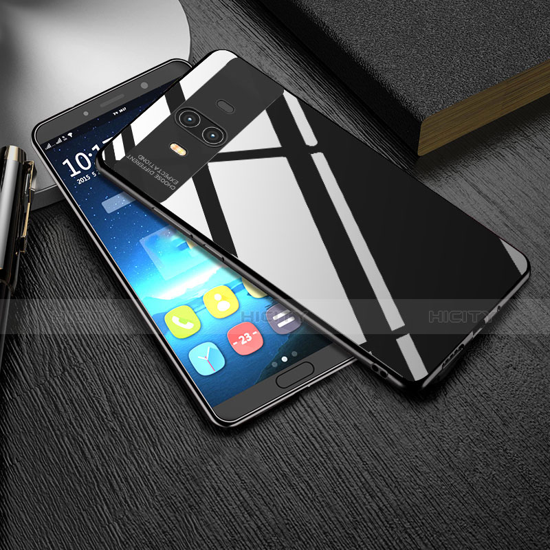 Silikon Schutzhülle Ultra Dünn Tasche Durchsichtig Transparent T14 für Huawei Mate 10 Schwarz