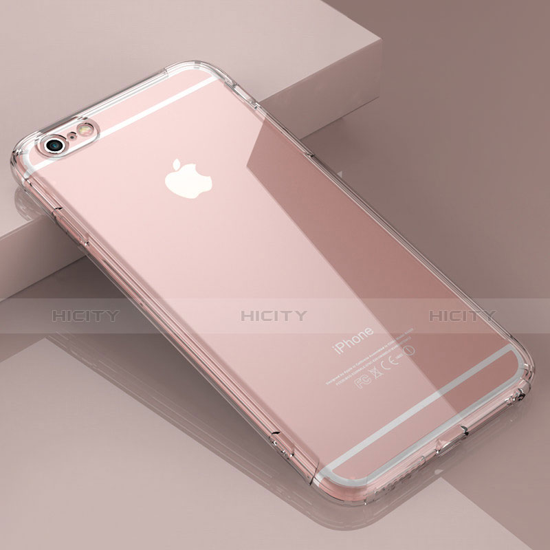 Silikon Schutzhülle Ultra Dünn Tasche Durchsichtig Transparent T15 für Apple iPhone 6 Klar groß