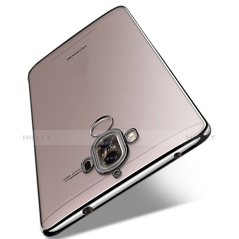 Silikon Schutzhülle Ultra Dünn Tasche Durchsichtig Transparent T15 für Huawei Mate 9 Schwarz