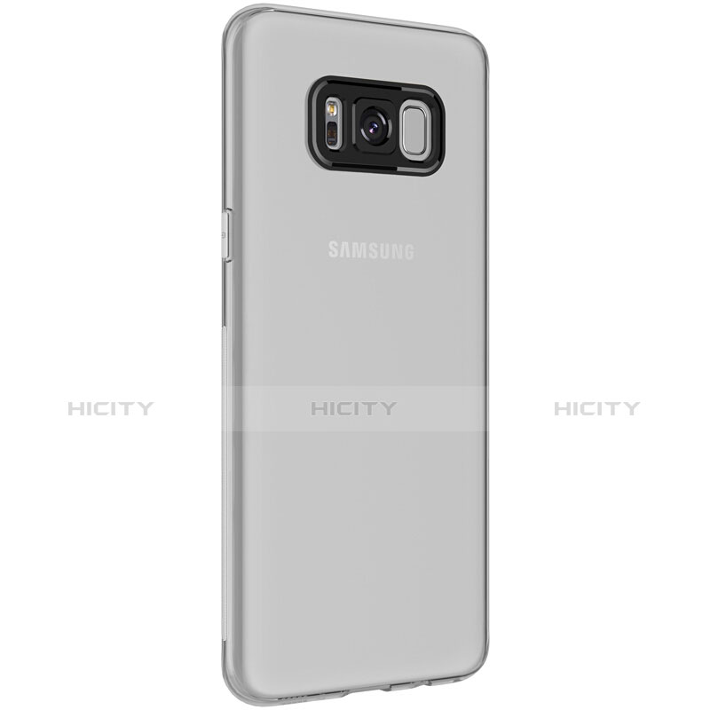 Silikon Schutzhülle Ultra Dünn Tasche Durchsichtig Transparent T15 für Samsung Galaxy S8 Grau