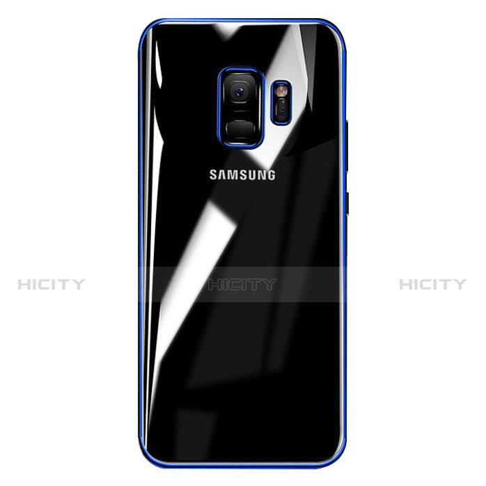 Silikon Schutzhülle Ultra Dünn Tasche Durchsichtig Transparent T15 für Samsung Galaxy S9 Plus Blau groß